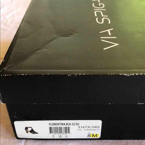 VIA SPIGA - Black Strappy Heeled Sandals - Picture 7 of 8